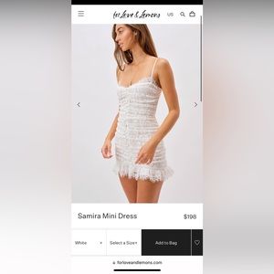 For Love and Lemons Samira Mini Dress Xs